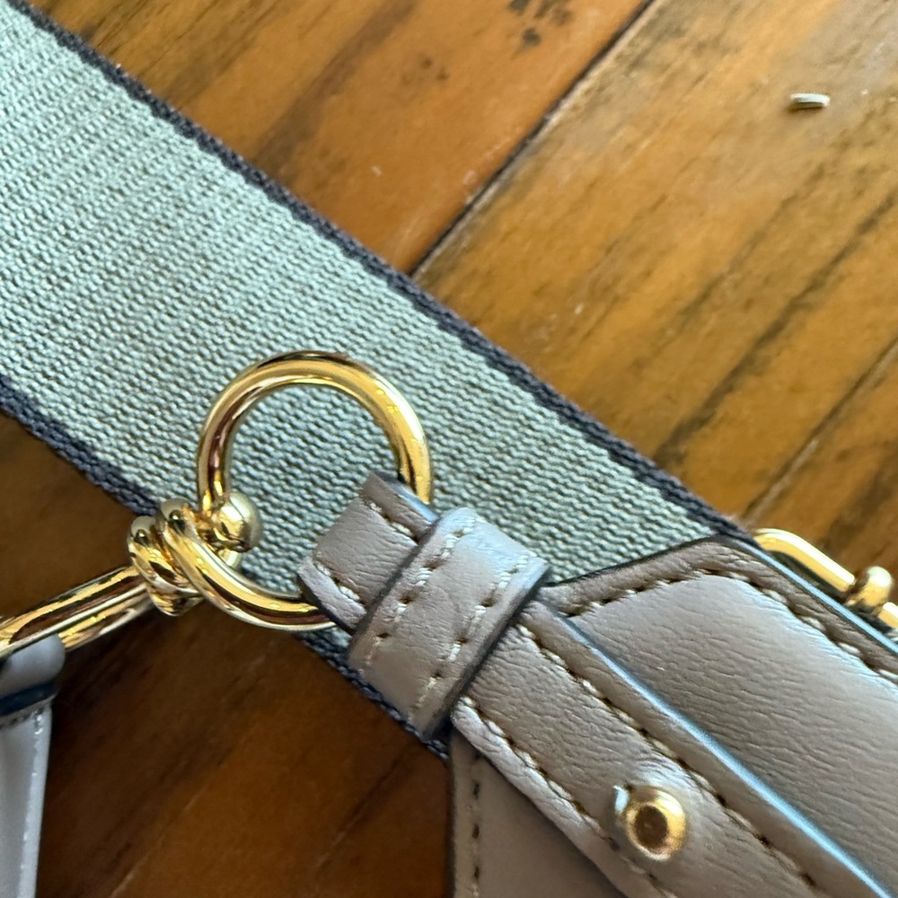 Stella McCartney Beige Shoulder Bag with Black Strap - Picture 9 of 14